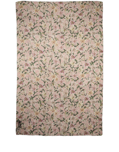 Dolce & Gabbana Pink Silk Floral Chiffon Long Stole Scarf