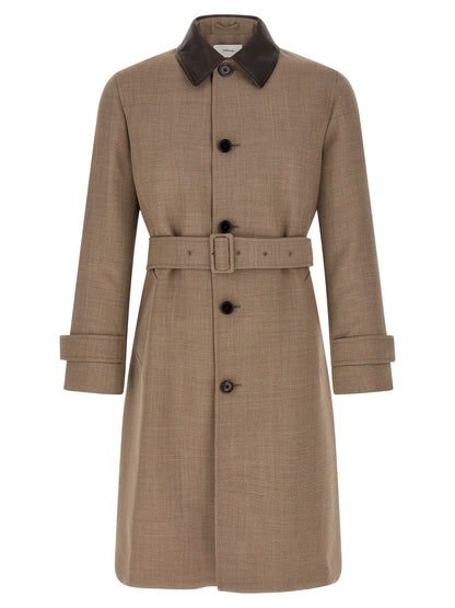 Lardini Beige Virgin Wool Coat
