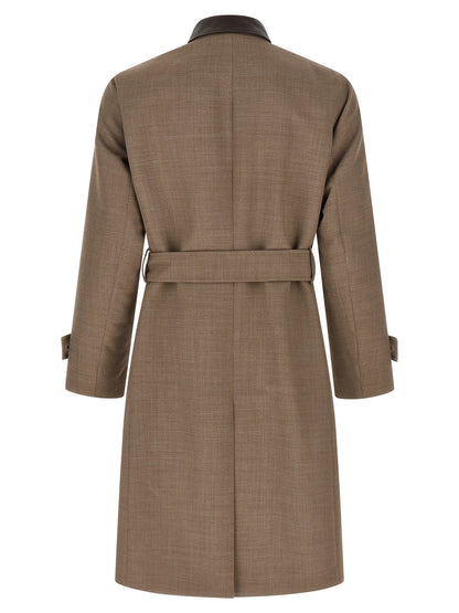 Lardini Beige Virgin Wool Coat