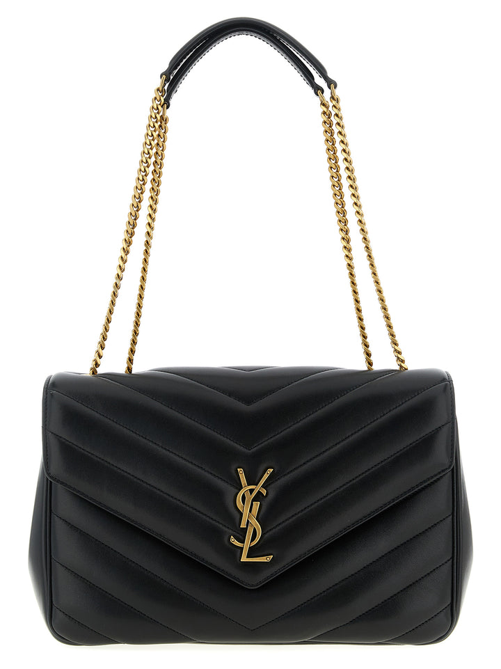 Saint Laurent Black Lamb Leather Shoulder Bag