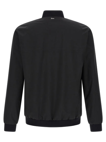 Herno Black Polyester Bomber