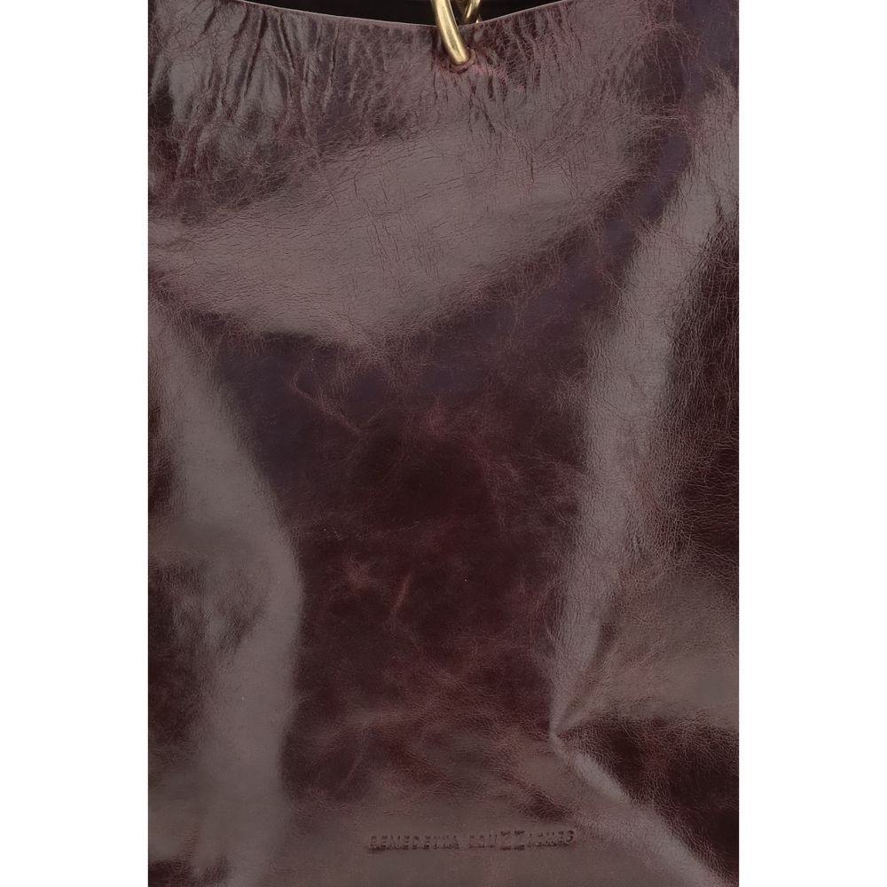 Benedetta Bruzziches Bordeaux Calf Leather Bos Taurus Shoulder Bag