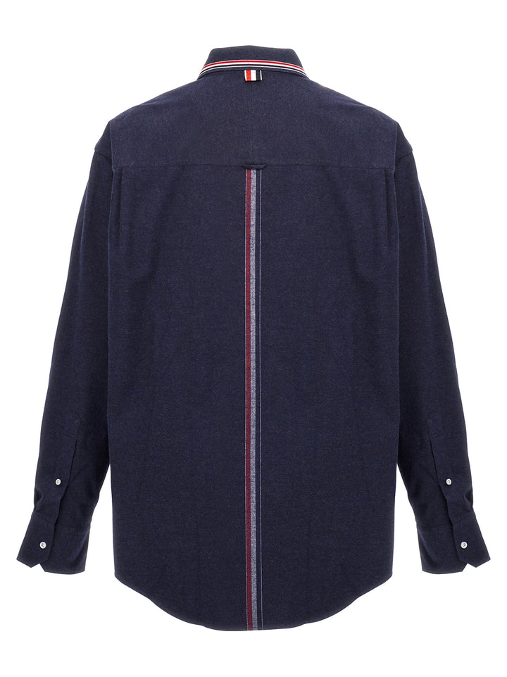 Thom Browne Blue Cotton Blouse