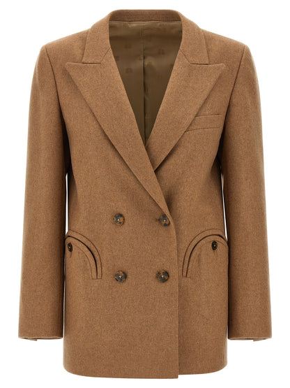 Blazé Milano Beige Virgin Wool Blazer