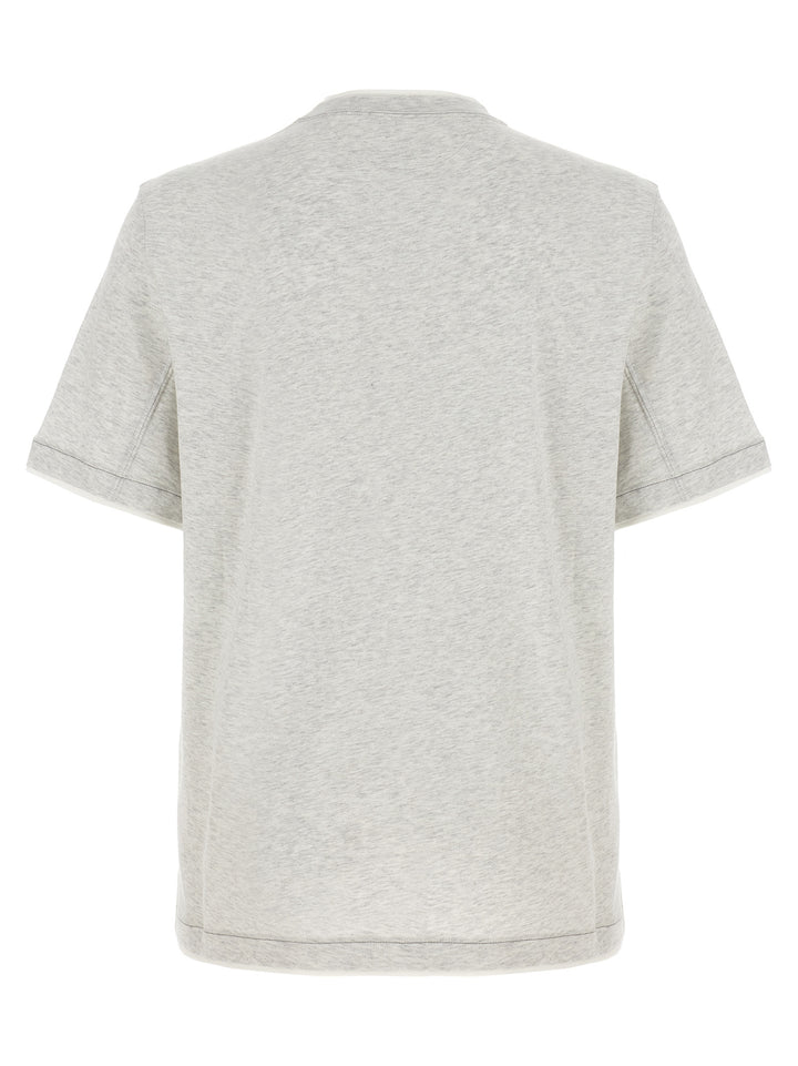Brunello Cucinelli Gray Cotton T-Shirt