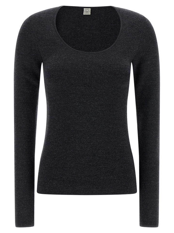 TOTEME Gray Viscose Cardigan