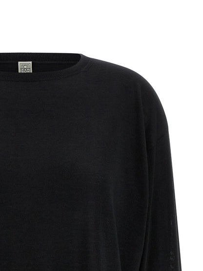 TOTEME Black Wool Cardigan