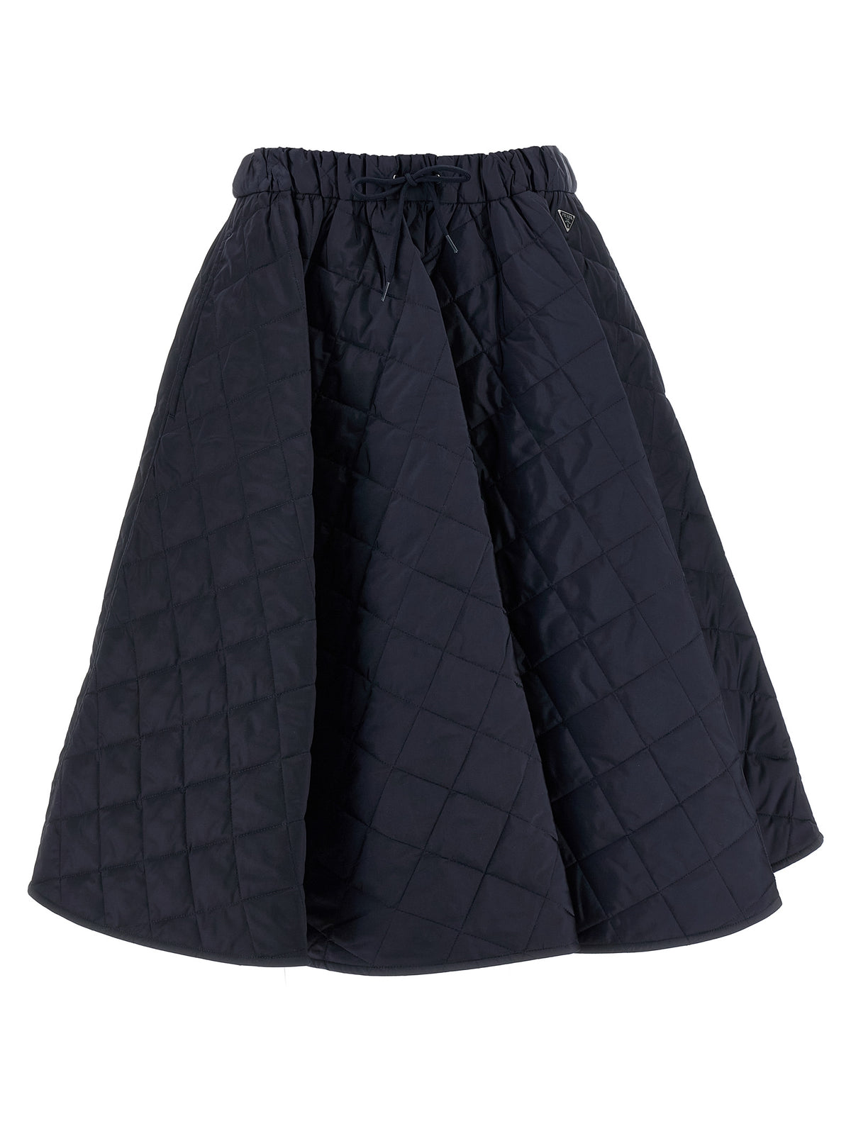 Prada Blue Recycled Polyamide Midi Skirt