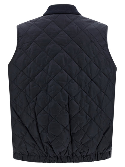 Prada Blue Recycled Polyamide Sleeveless Jacket