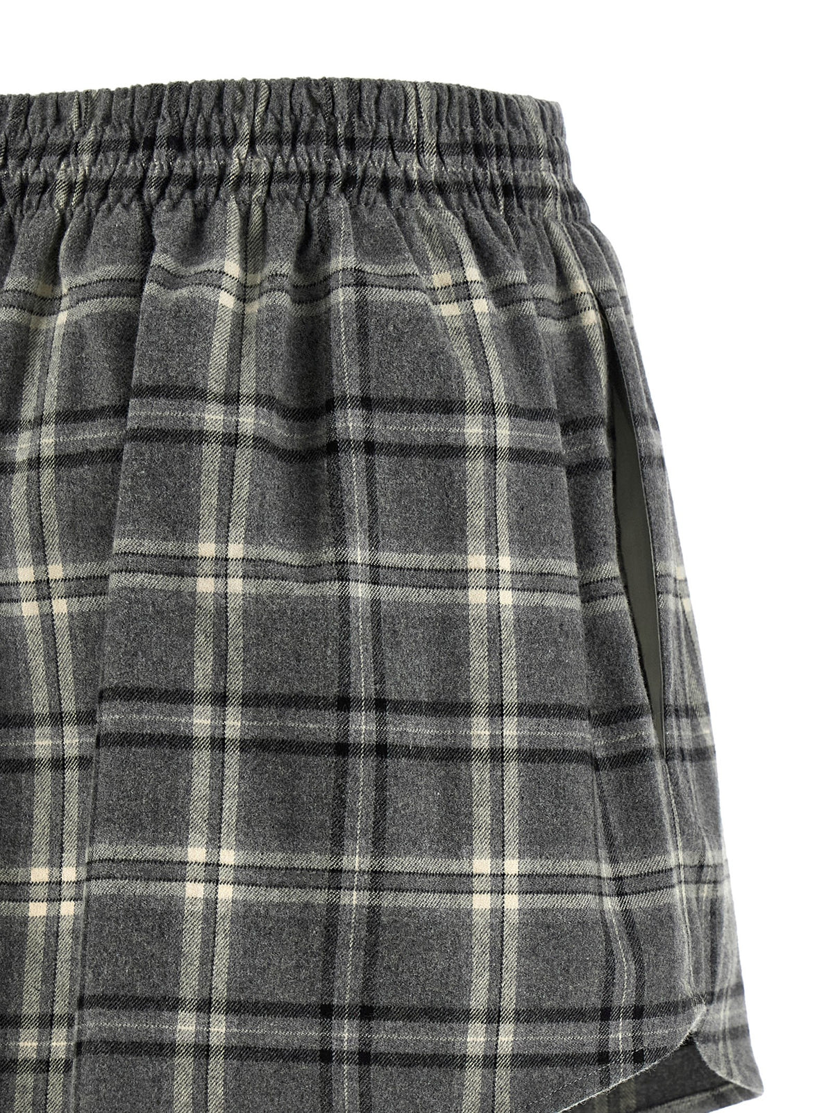 Miu Miu Gray Cotton Long Skirt