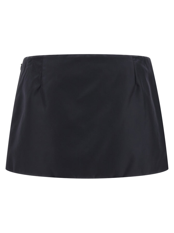 Miu Miu Blue Recycled Polyamide Long Skirt