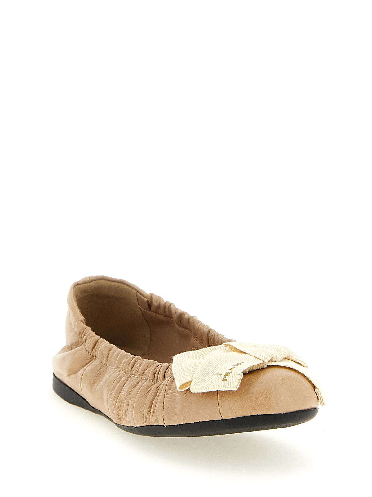 Prada Beige Calfskin Ballet Flats