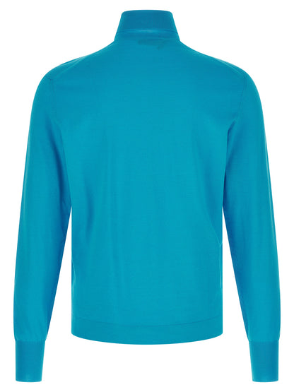 Prada Blue Cotton Cardigan