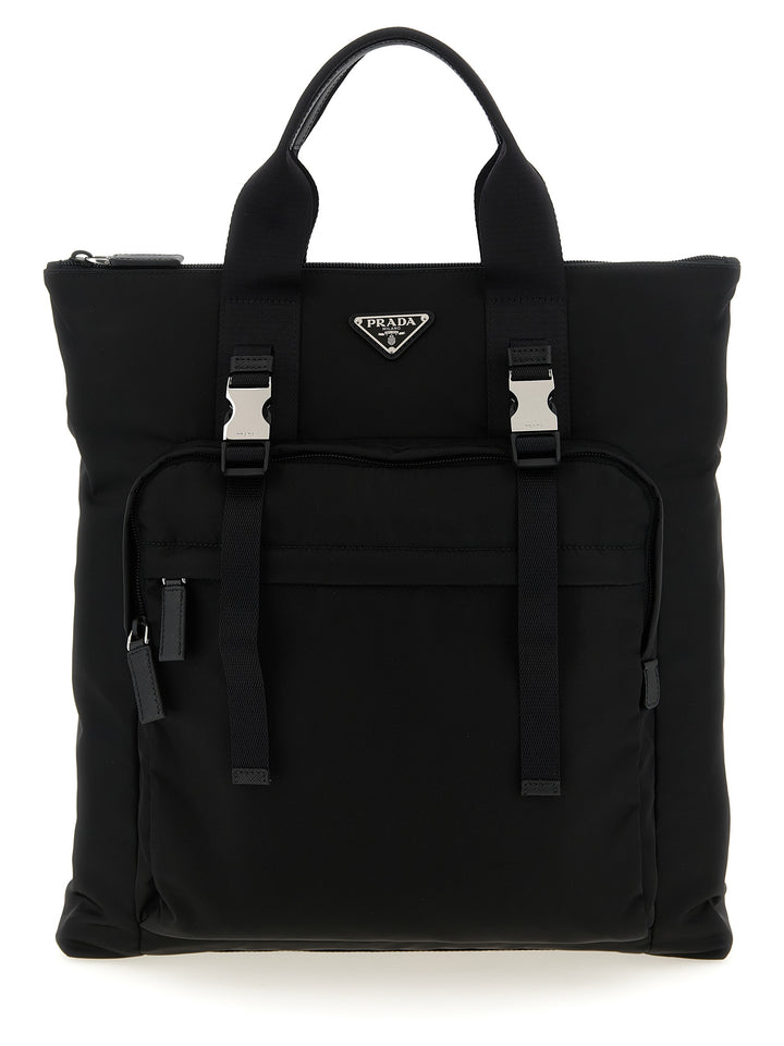 Prada Black Recycled Polyamide Tote Bag