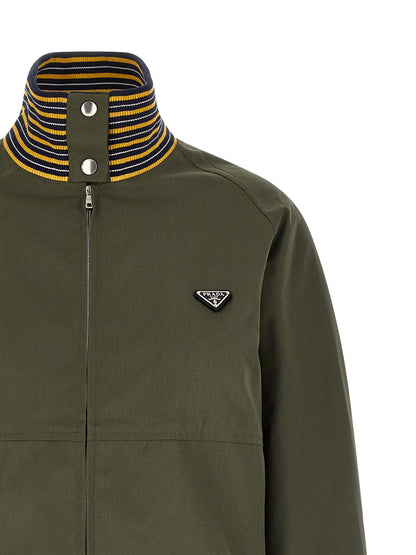 Prada Bicolor Polyester Bomber