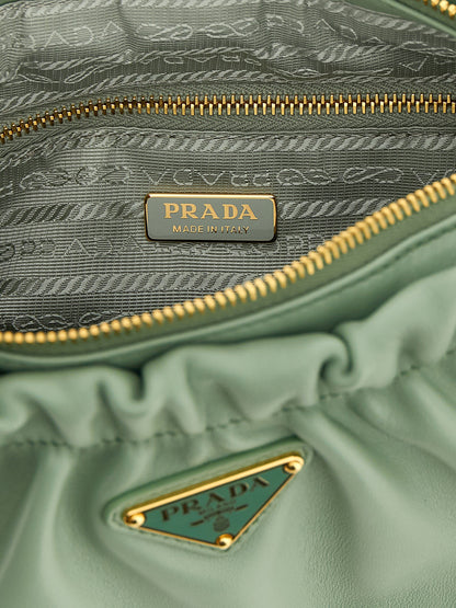 Prada Bicolor Lamb Leather Shoulder Bag