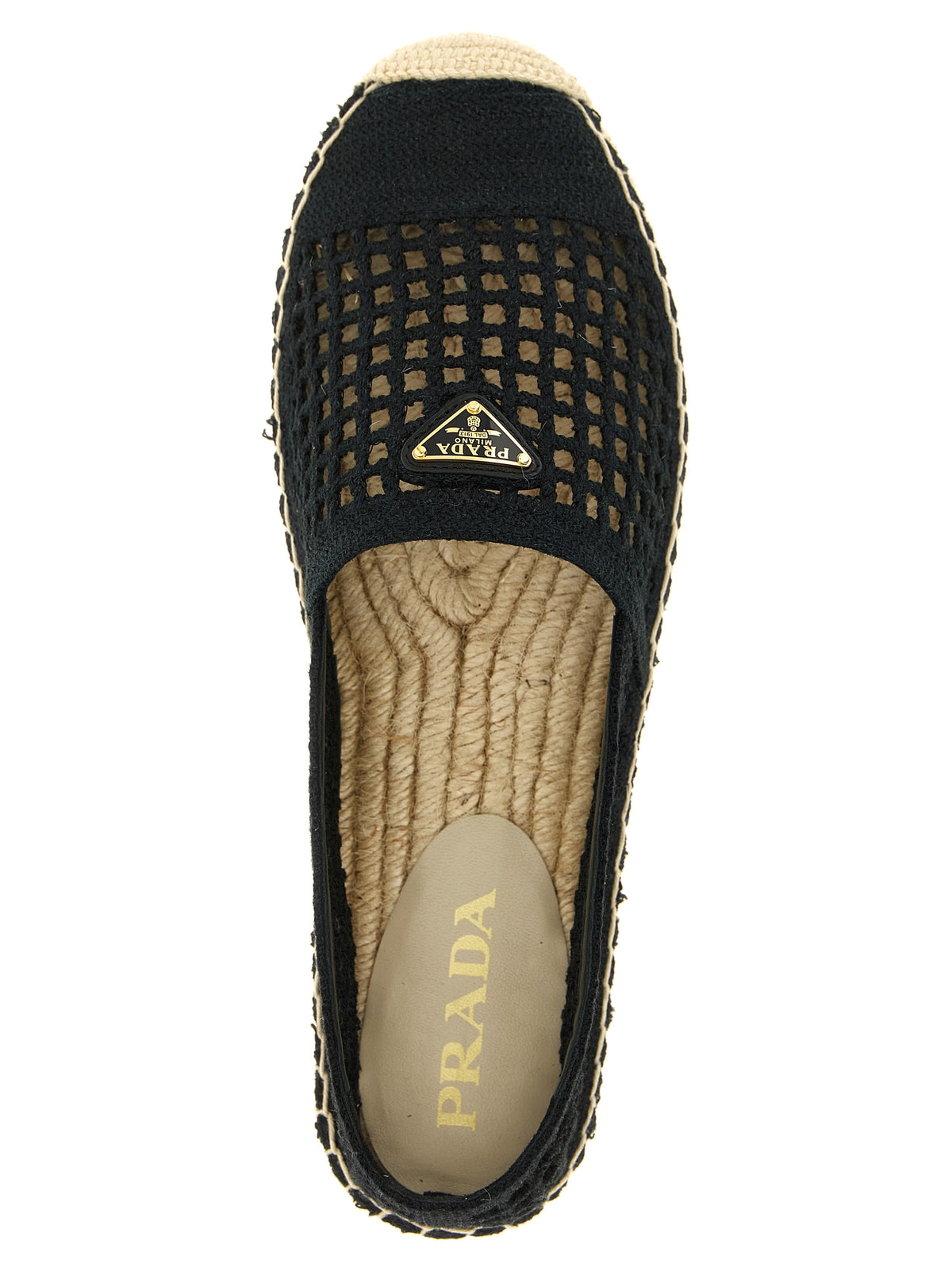Prada Black Cotton Espadrilles