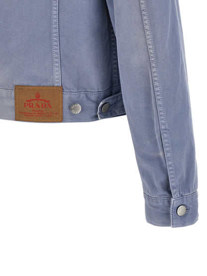 Prada Blue Cotton Denim Jacket