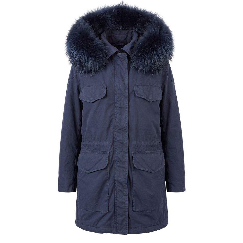 Mr&Mrs Italy Blue Cotton Women's Jacket