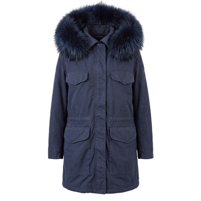 Mr&Mrs Italy Blue Cotton Women's Jacket