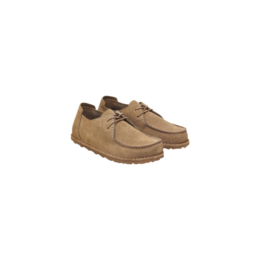 Birkenstock Beige Suede Leather Oxfords And Derbies