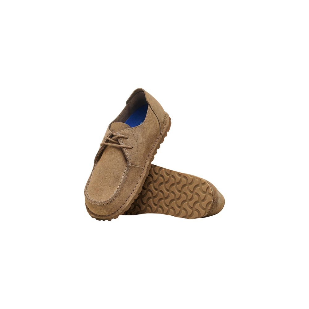 Birkenstock Beige Suede Leather Oxfords And Derbies