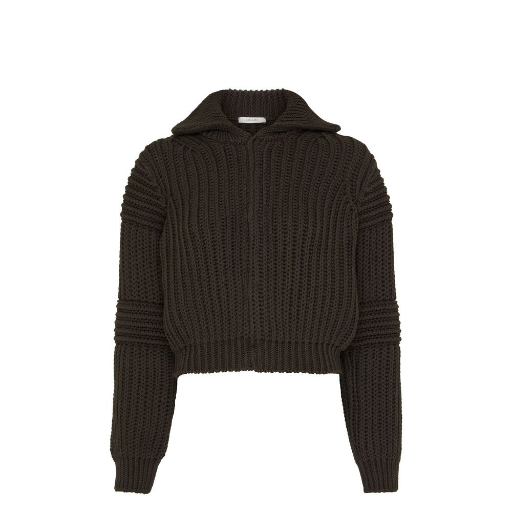 Lemaire Brown Cotton Cardigan