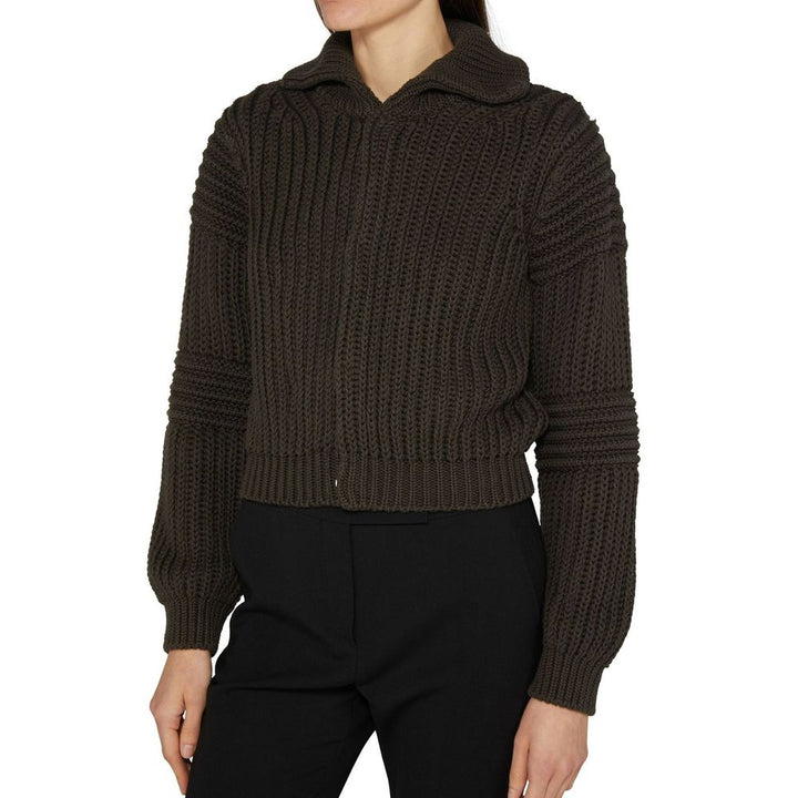 Lemaire Brown Cotton Cardigan