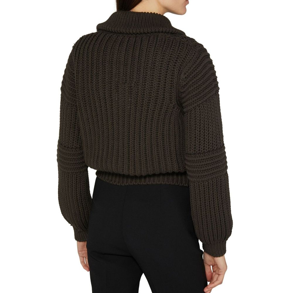 Lemaire Brown Cotton Cardigan