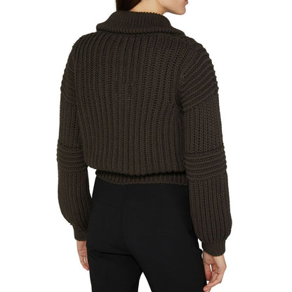 Lemaire Brown Cotton Cardigan
