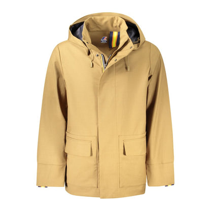 K-WAY Brown Wool Men's Trench Coat