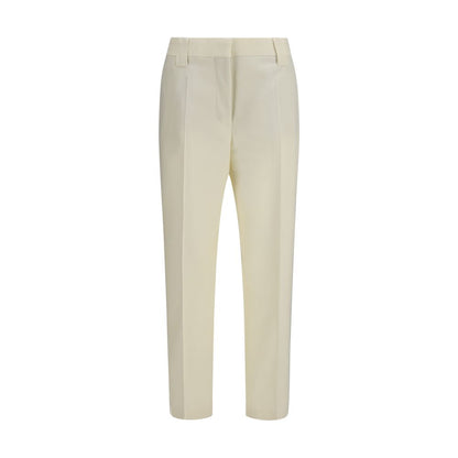 Versace Beige Wool Oves Aries Cropped Pants