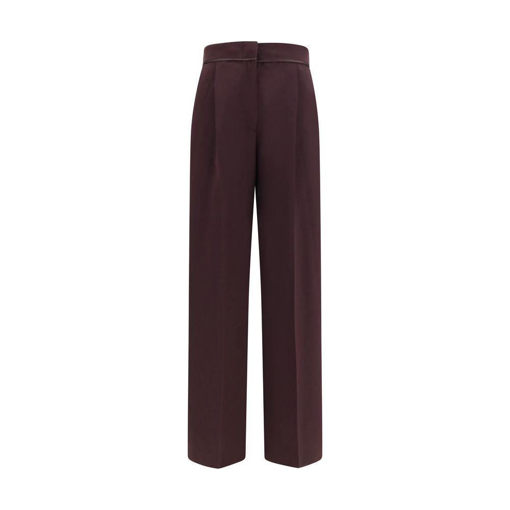 Forte_Forte Purple Polyester Casual Pants