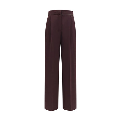 Forte_Forte Purple Polyester Casual Pants