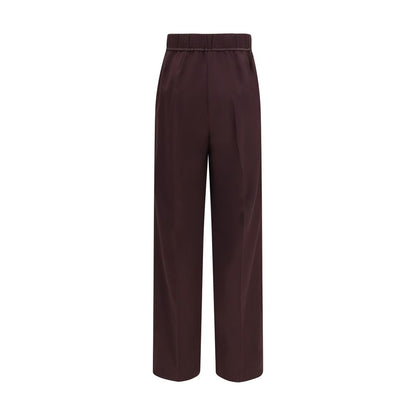 Forte_Forte Purple Polyester Casual Pants
