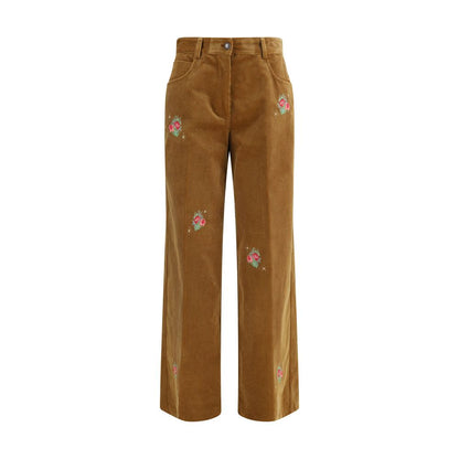 Forte_Forte Brown Cotton Casual Pants