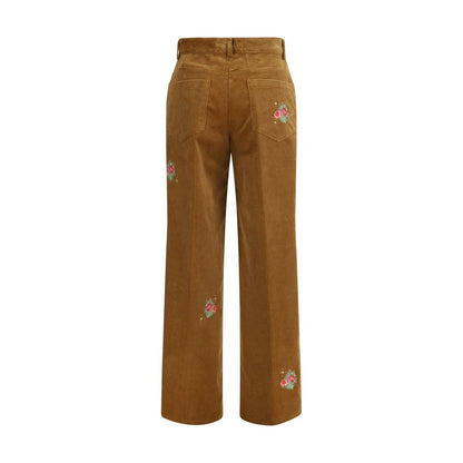 Forte_Forte Brown Cotton Casual Pants
