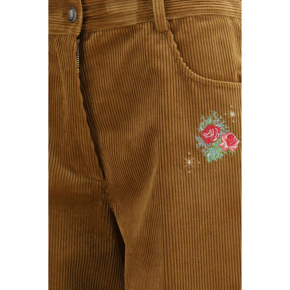 Forte_Forte Brown Cotton Casual Pants