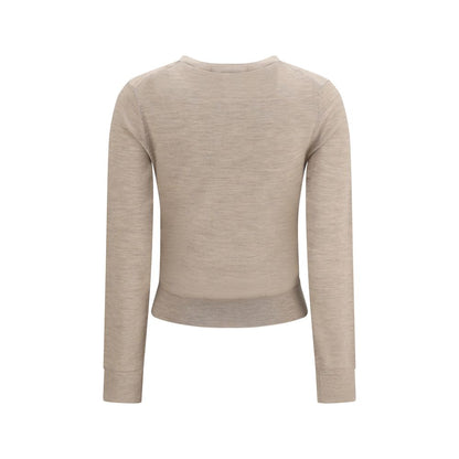 Tory Burch Beige Wool Oves Aries Sweatshirt