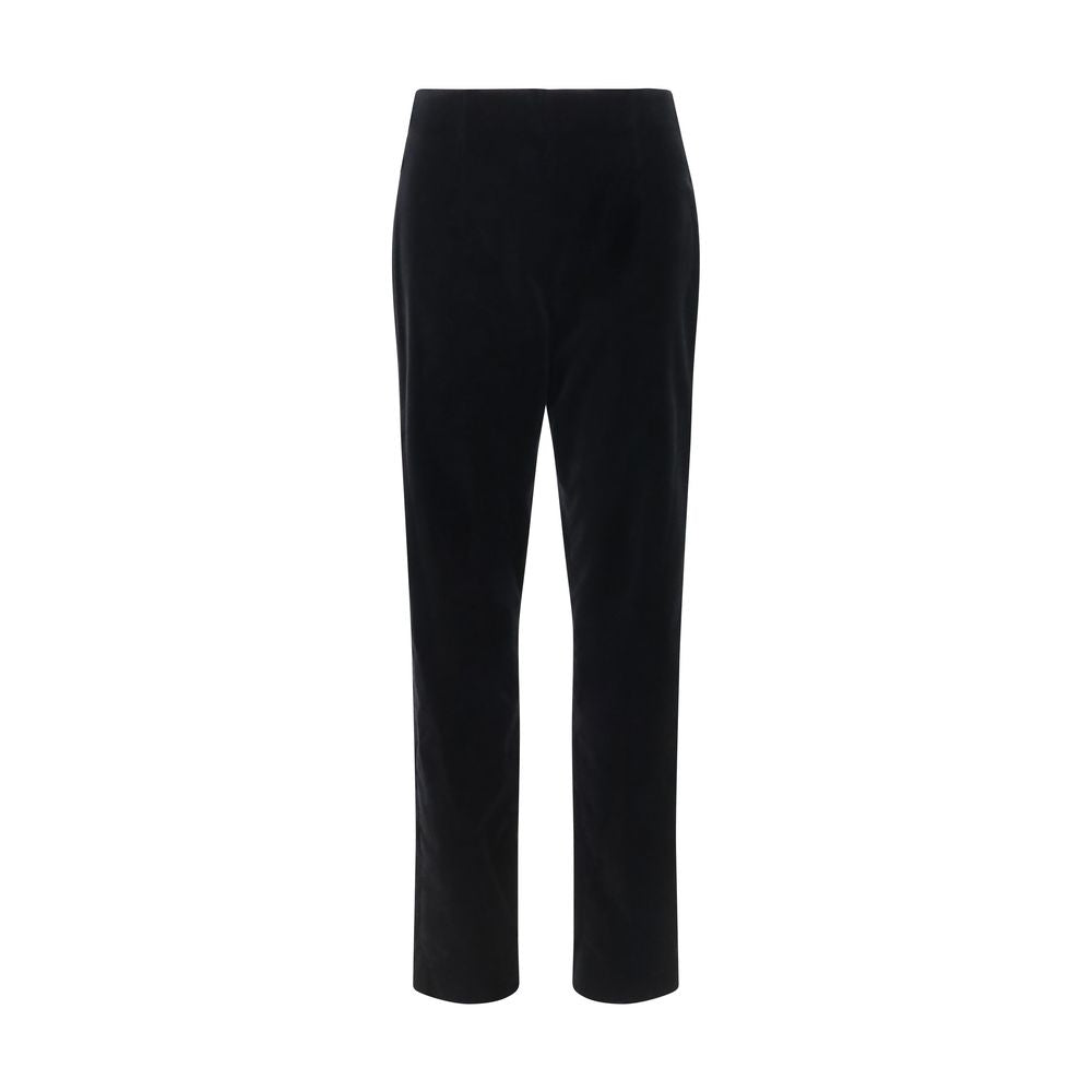 Khaite Black Cotton Casual Pants