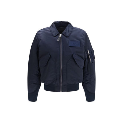 ALPHA INDUSTRIES Blue Nylon Bomber