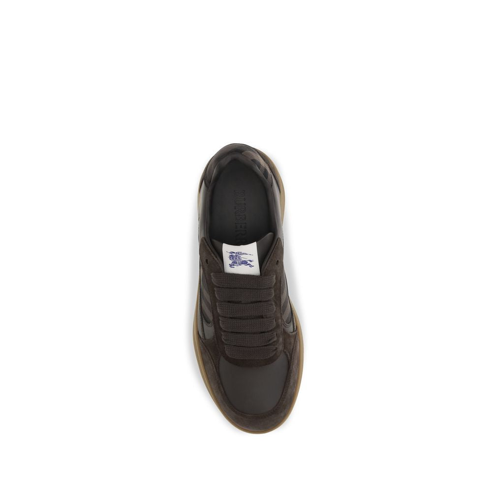 Burberry Brown Calf Leather Bos Taurus Athletic Sneakers