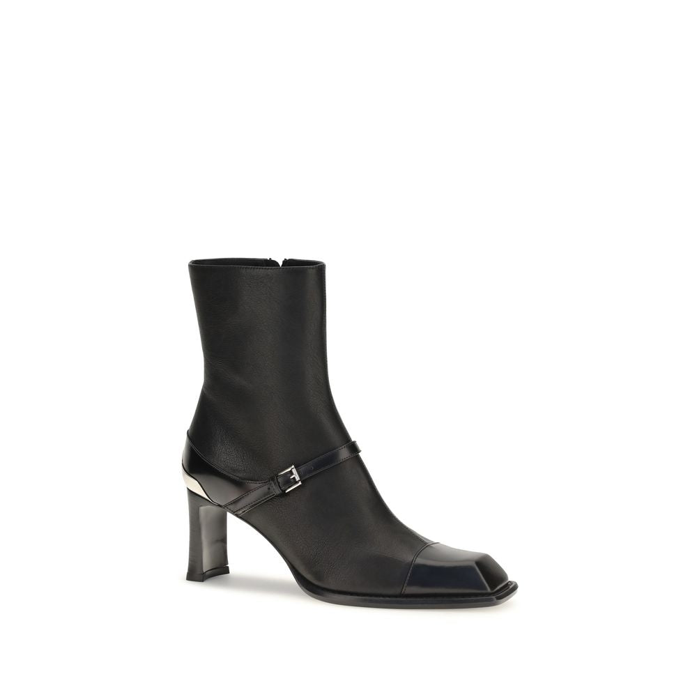 Alexander McQueen Black Lamb Leather Ankle Boots
