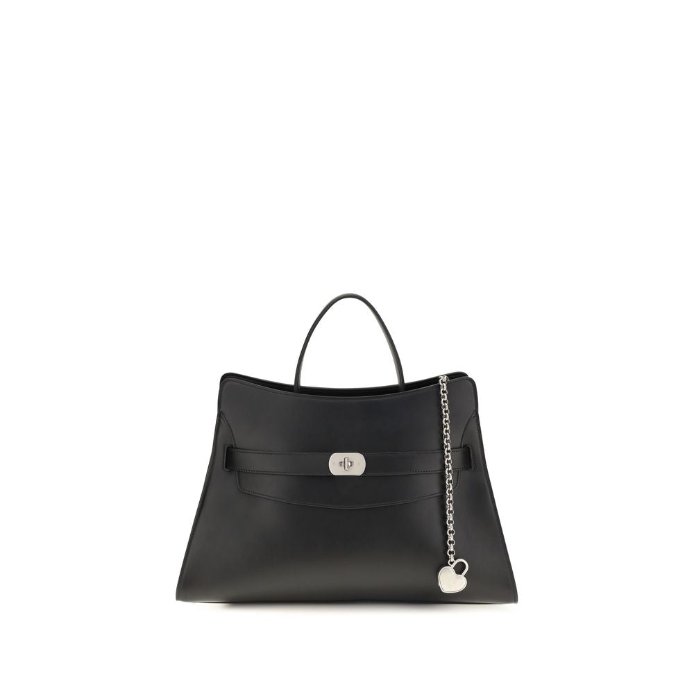 Alexander McQueen Black Calf Leather Bos Taurus Shoulder Bag