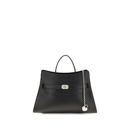 Alexander McQueen Black Calf Leather Bos Taurus Shoulder Bag