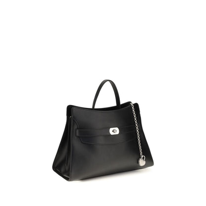 Alexander McQueen Black Calf Leather Bos Taurus Shoulder Bag