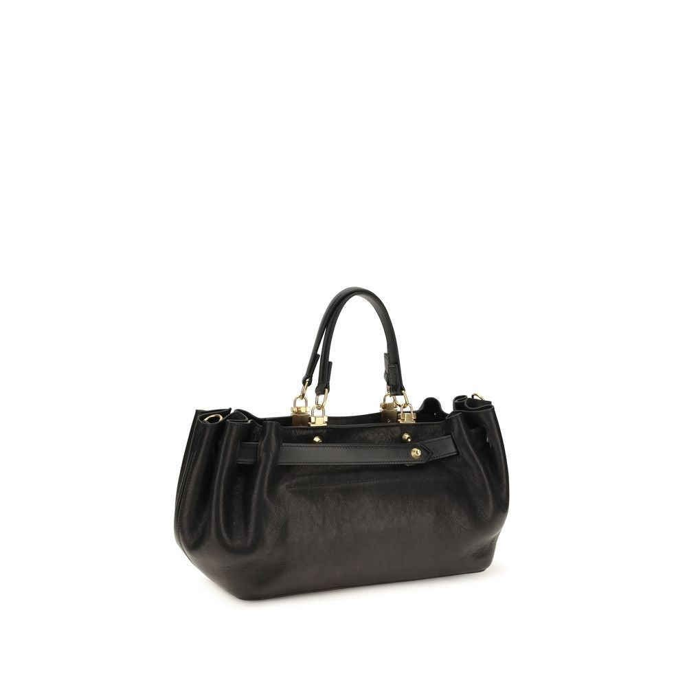 Balenciaga Black Calf Leather Bos Taurus Shoulder Bag