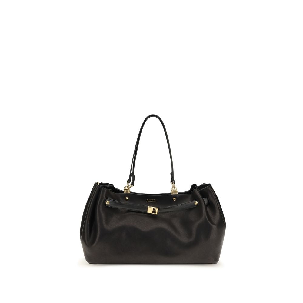 Balenciaga Black Calf Leather Bos Taurus Shoulder Bag