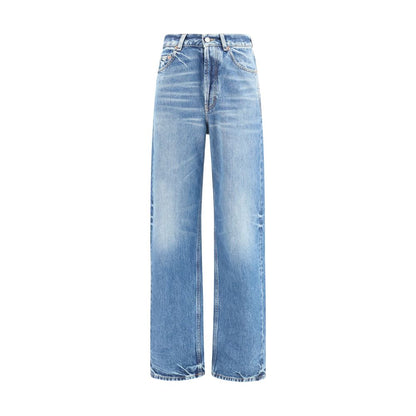 Saint Laurent Blue Cotton Relaxed Fit Jeans