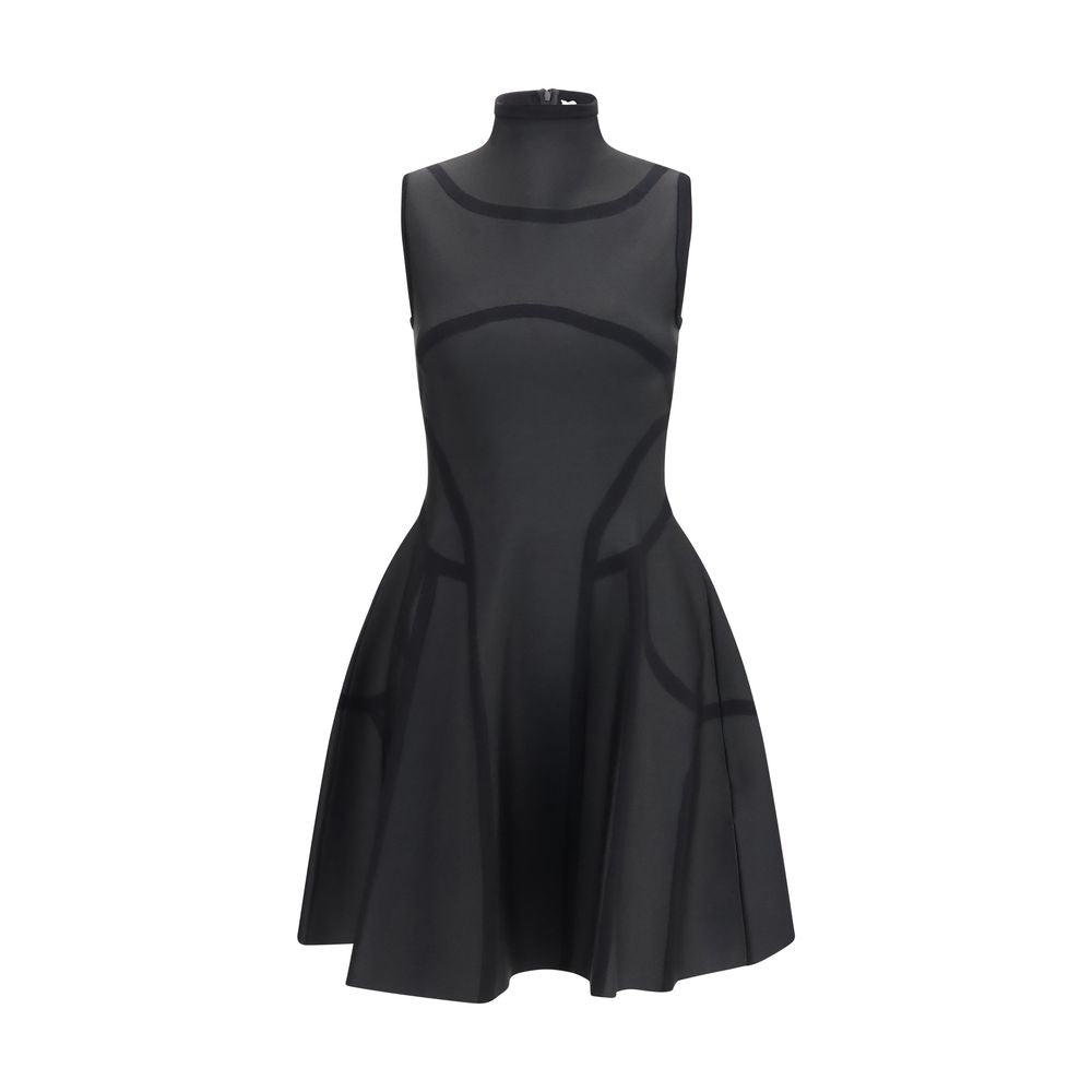 Alexander McQueen Black Polyester Cocktail Dress